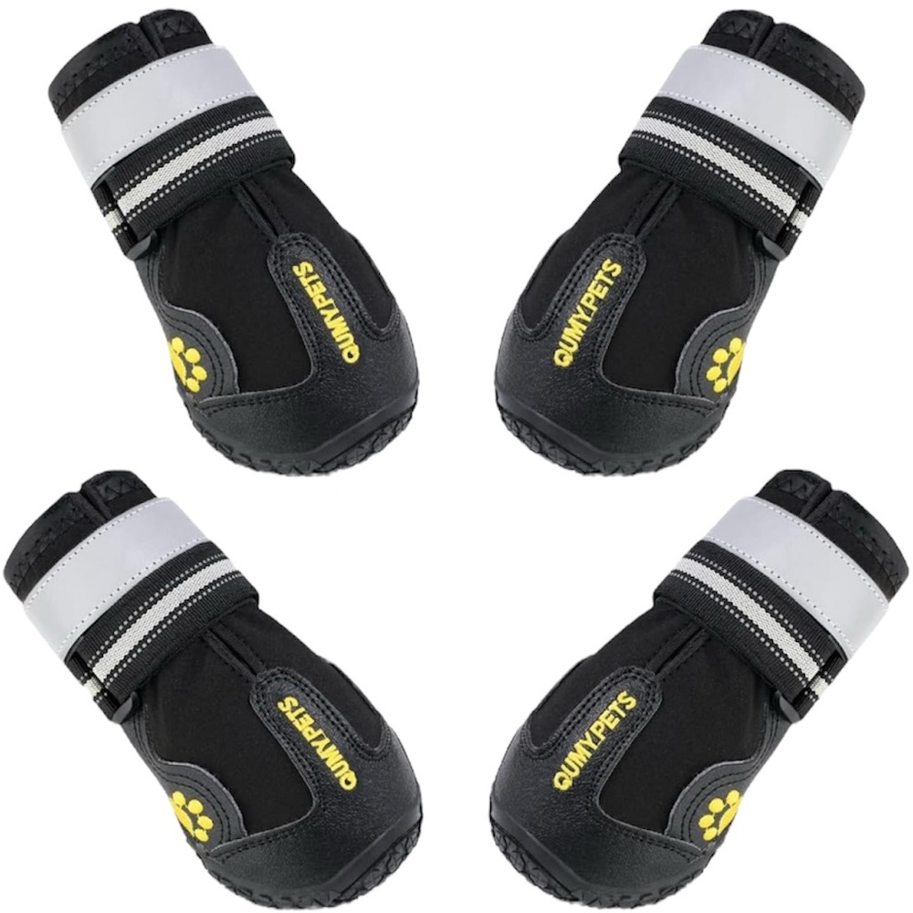 QUMY - Black Performance Dog Shoes 63-75LBS